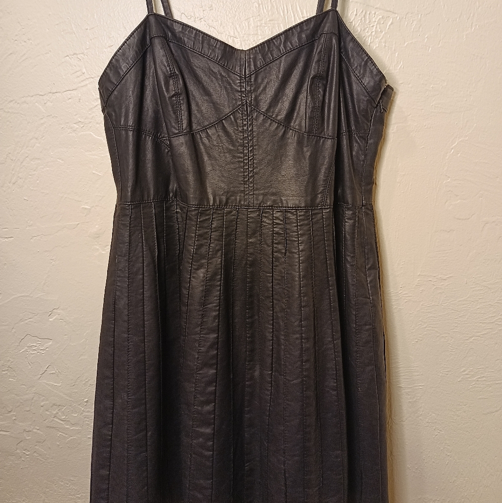 Faux leather Free People mini dress
